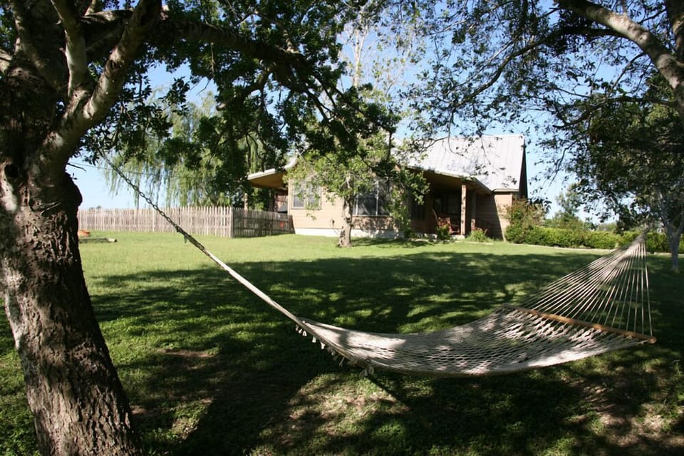 A hammock near the front is close enough to read a newspaper thru WiFi signal