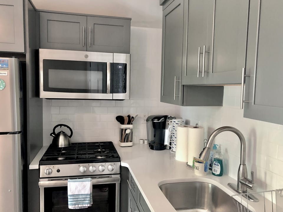 Gas stove and microwave