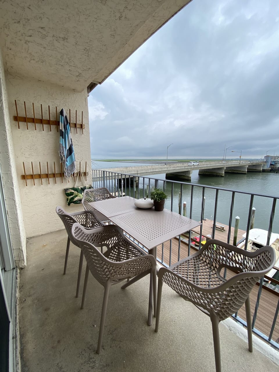 private balcony with views of the prettiest sunset