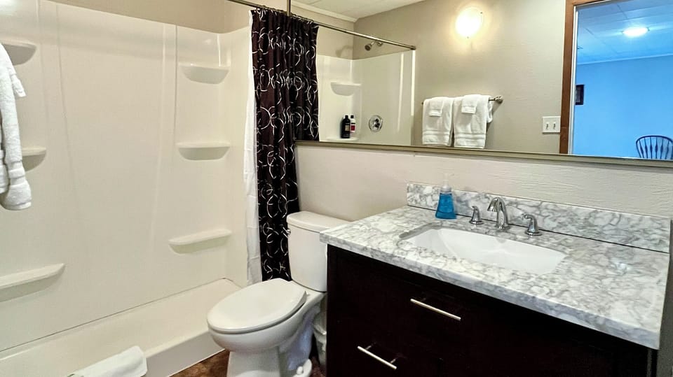 Master bathroom with shower