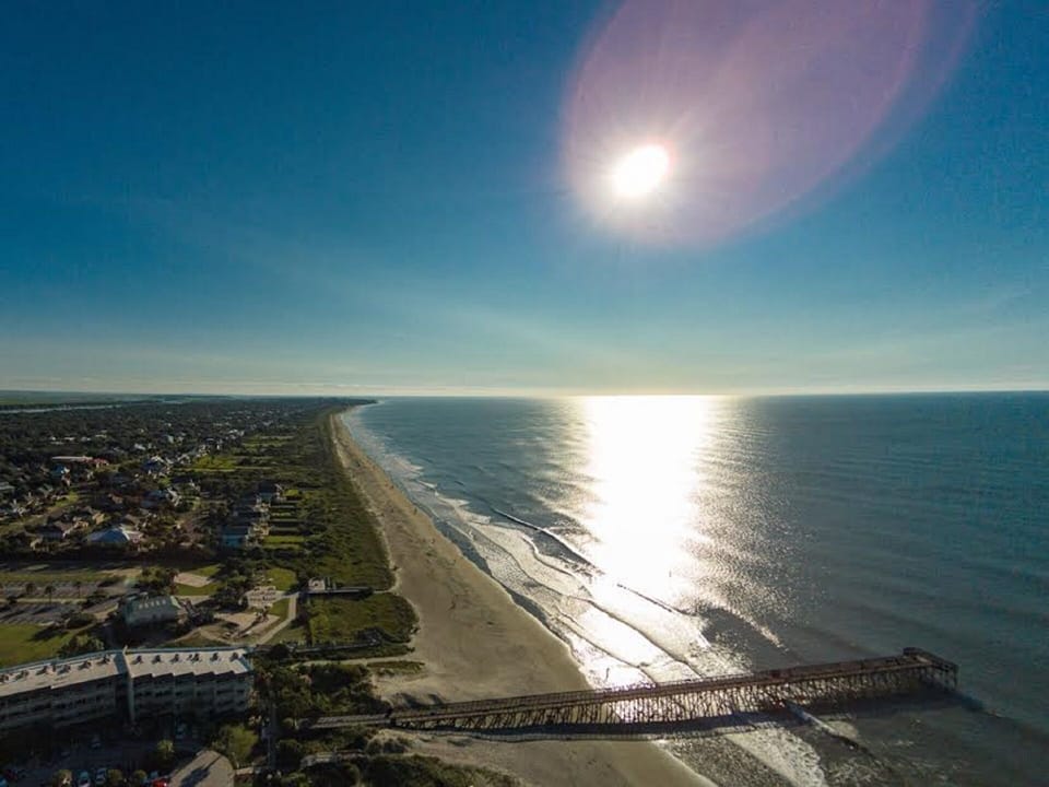 Atlantic Ocean Private Pier view toward Wild  Dunes!  Isle of Palms VRBO 358517