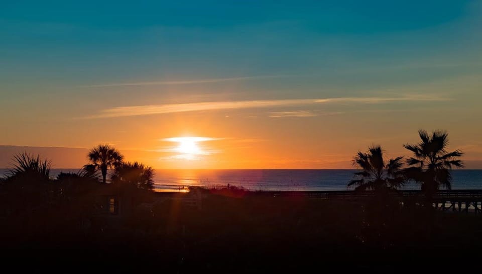 Sunrise Isle of Palms, SC USA from the deck VRBO 358517! Guest Provided!  