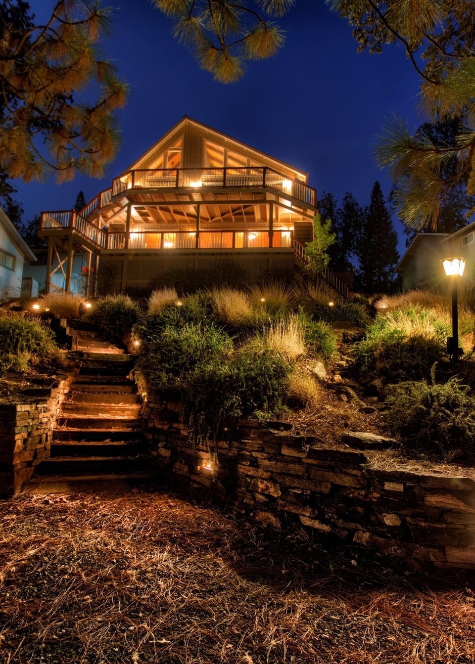 Night view from lake.