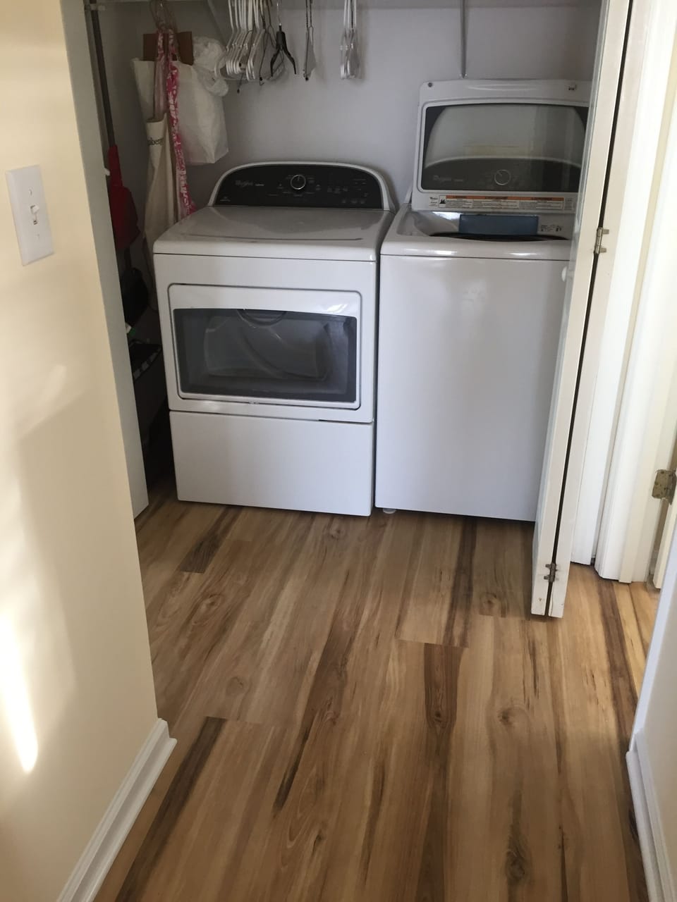 laundry on the first floor