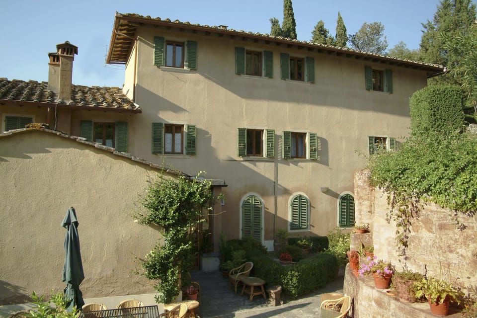view of the Villa from the garden rear side