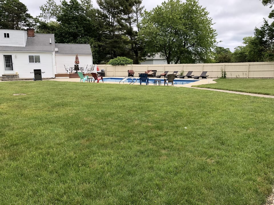 We probably have one of the largest lawns of any rental in cape 