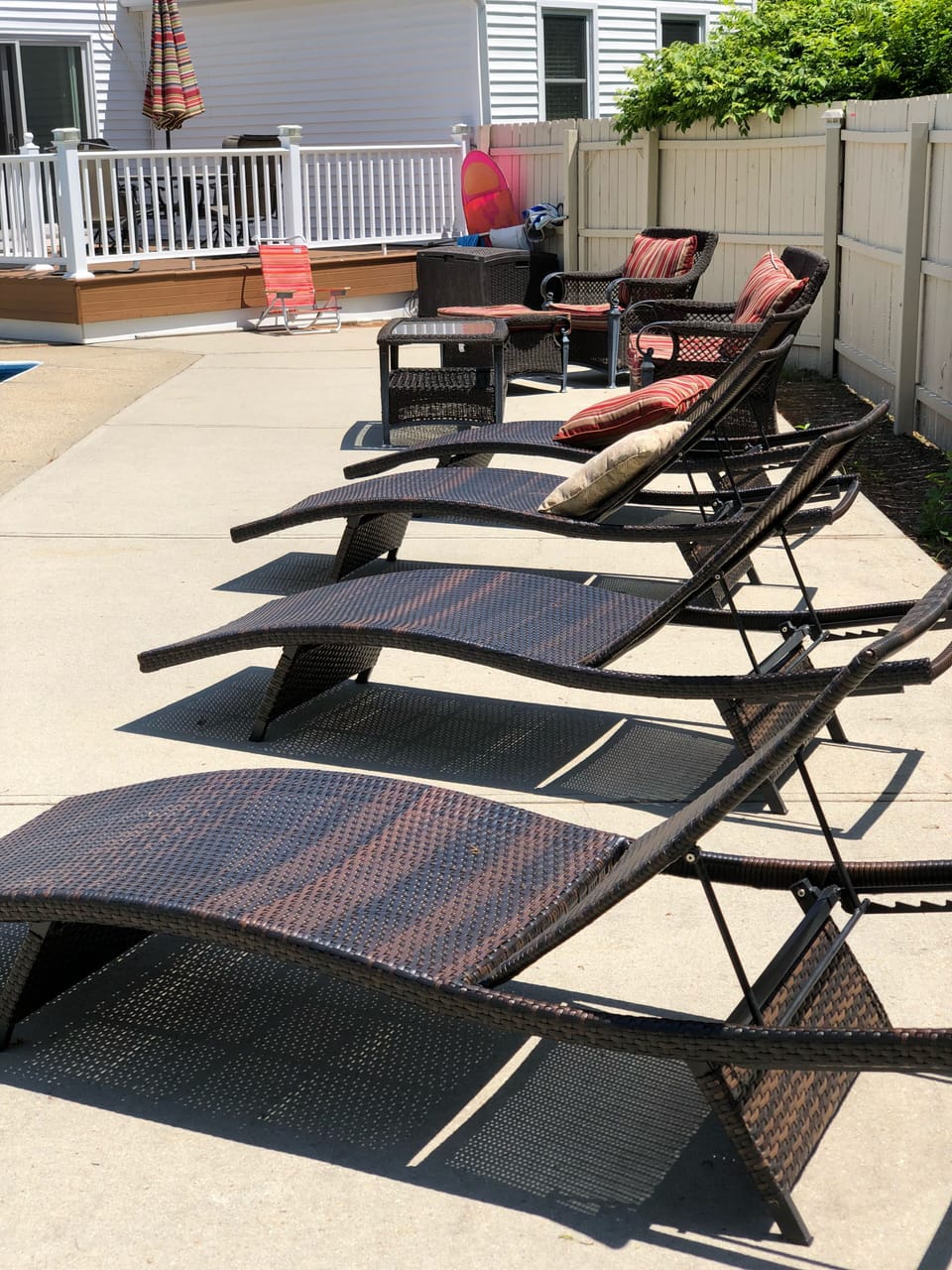 Relax in our loungers on those lazy cape days 