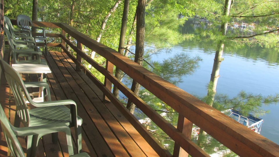 Deck on lakeside