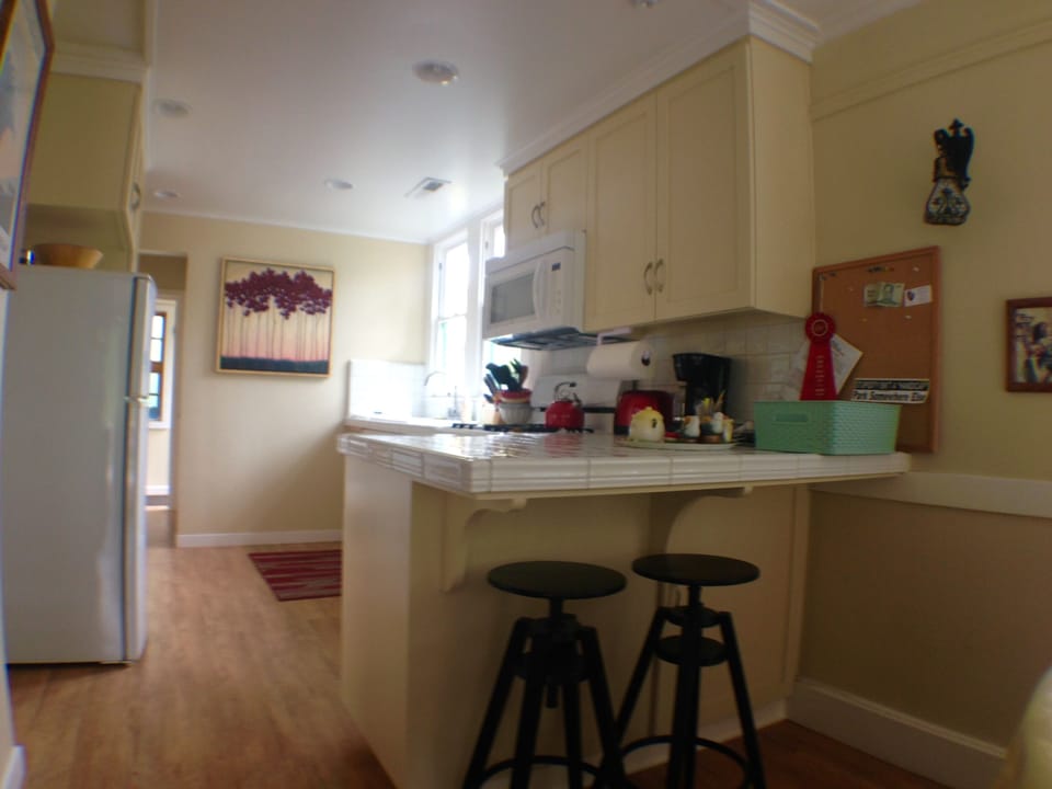 Cheery kitchen is fully stocked for your culinary creativity