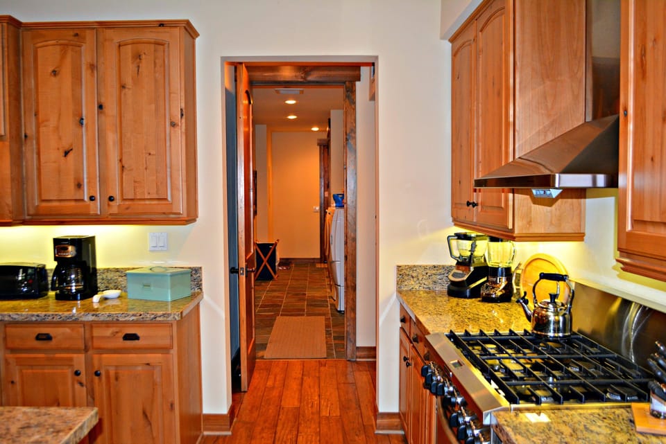 View from kitchen toward Laundry room
