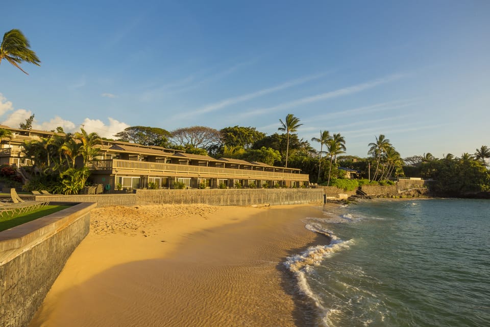Kahana Sunset's private sandy beach - part of the protected Keone Nui Bay