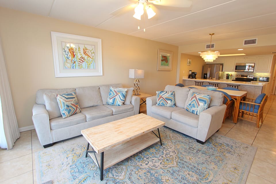 Living Room Features A Sleeper Sofa