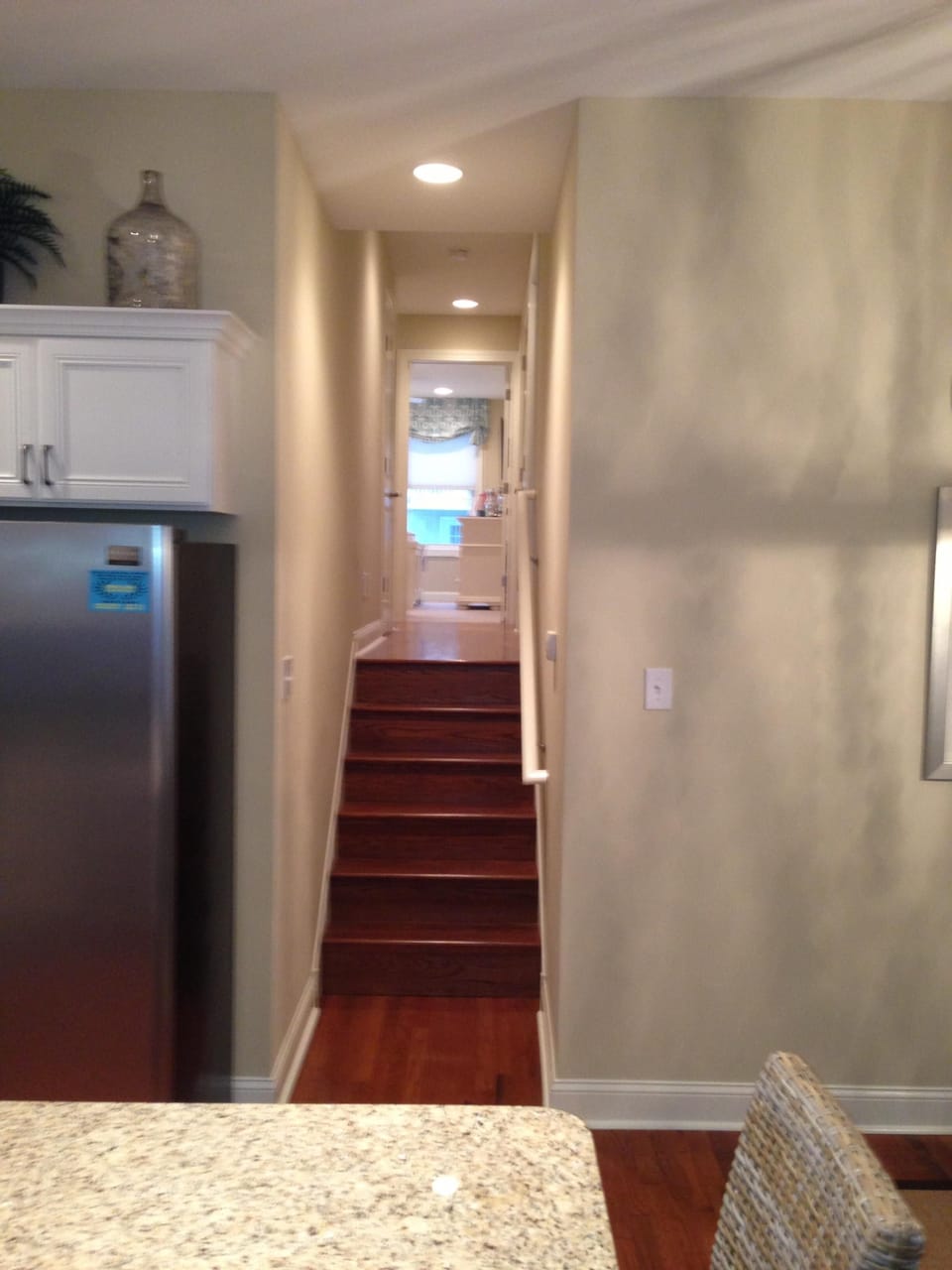 Hallway leading to bedrooms - hardwood floors