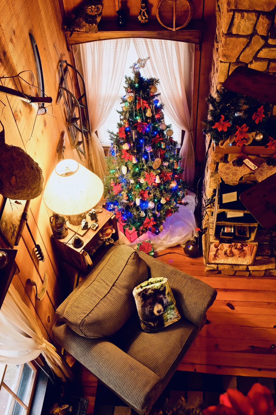 Looing down from the loft area 