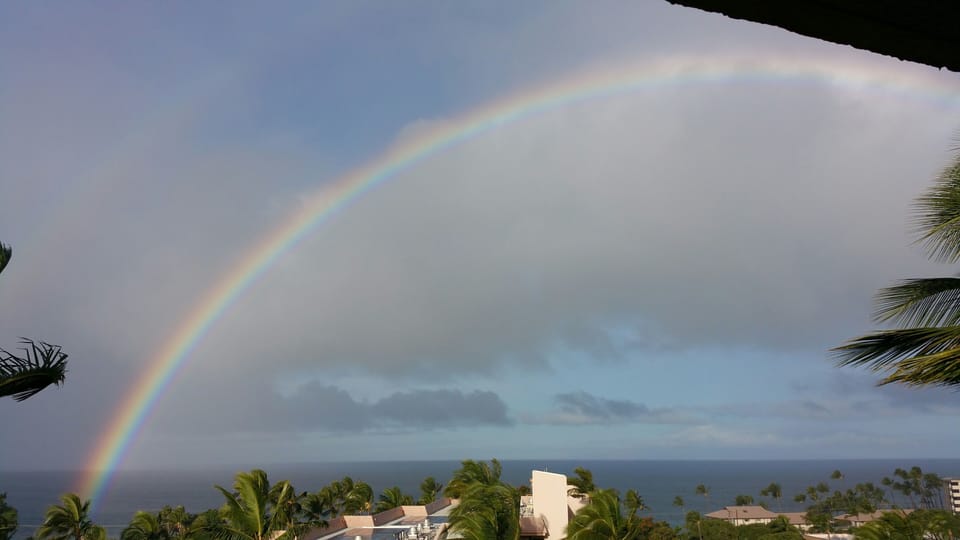 Rainbow View Over Ocean