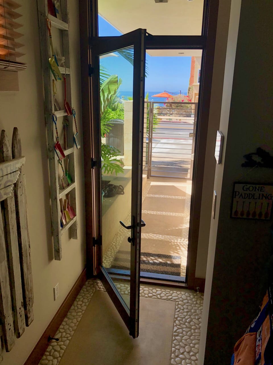 View out the front door