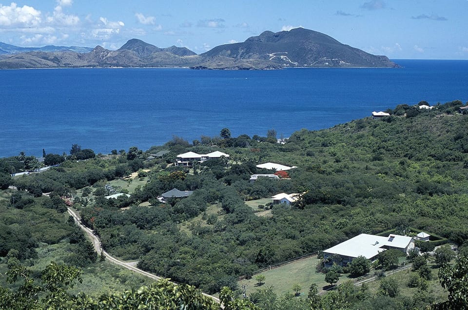 The lane to Villa Verandah (in bottom right corner)  a few minutes to the beach.