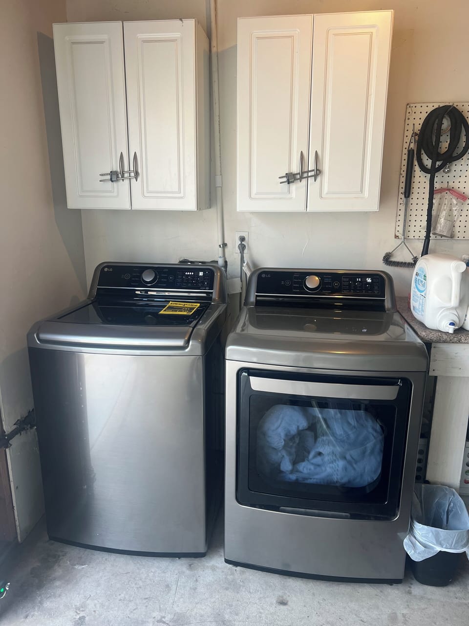 New washer and dryer for your use! 