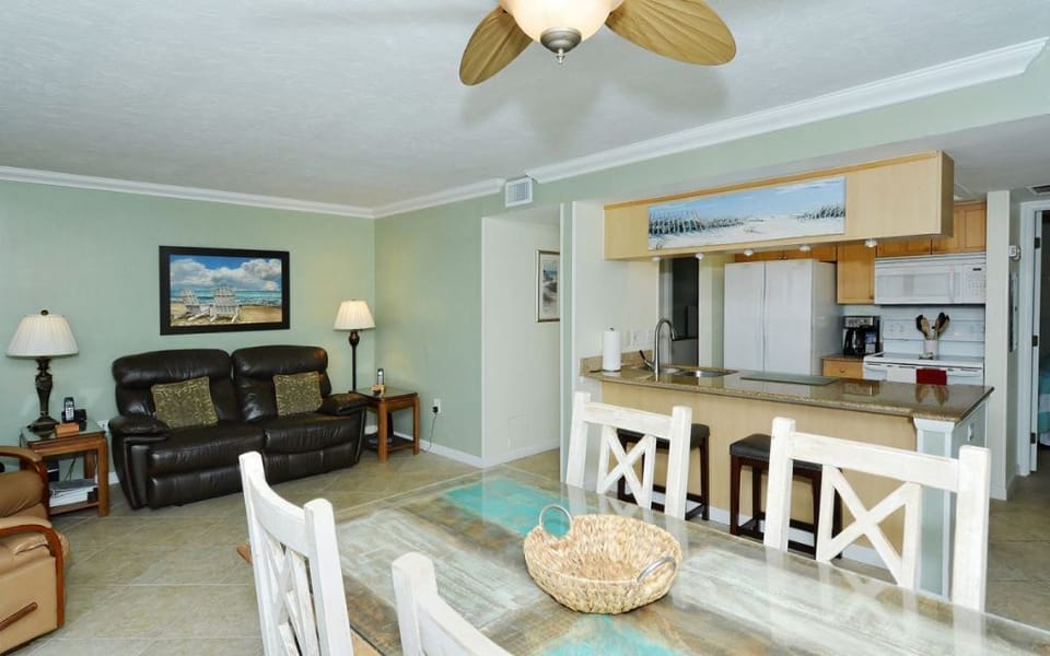 Living and Kitchen Bar Top Seating Area