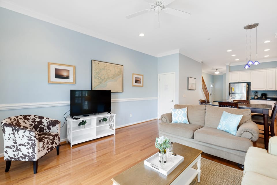 Living room equipped with a smart TV