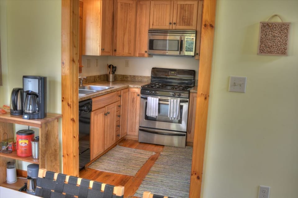 Kitchen with gas stove