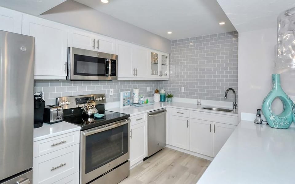 All stainless steel appliances 