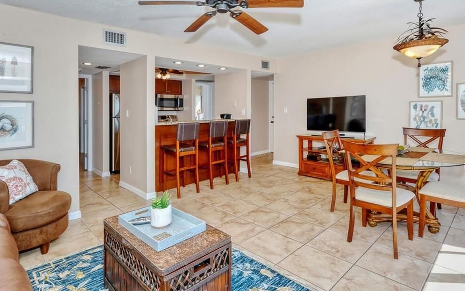 Master bedroom to left of kitchen 