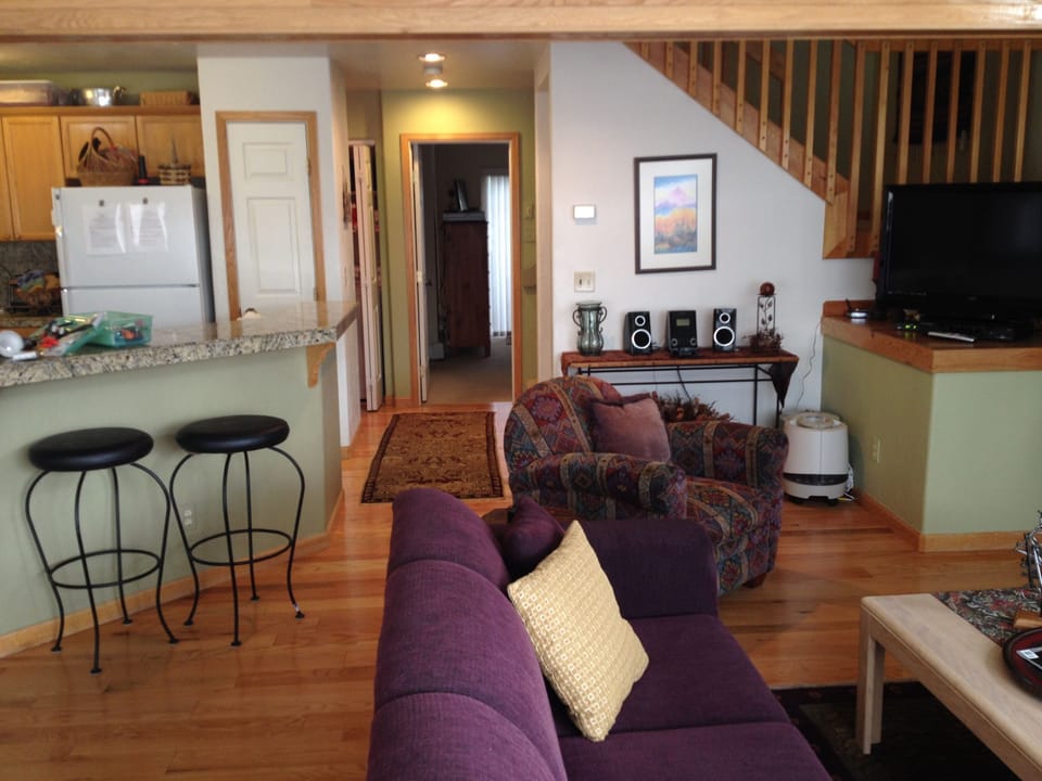 Master bedroom with balcony off main living area