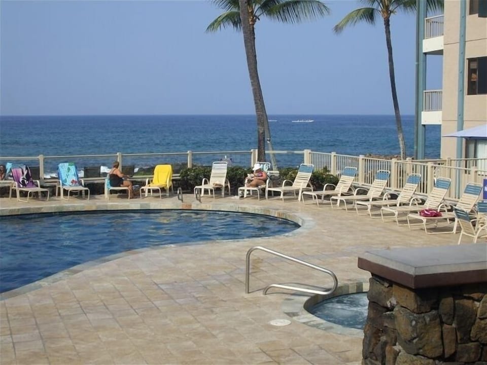 Ocean, Pool & Hot Tub from BBQ Cabana