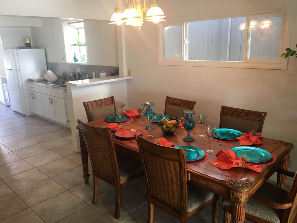 Dining room table looking into the kitchen #STR21-1209