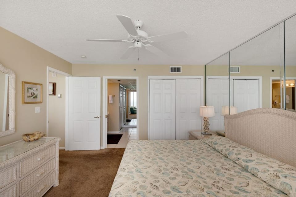 Master bedroom with king size bed