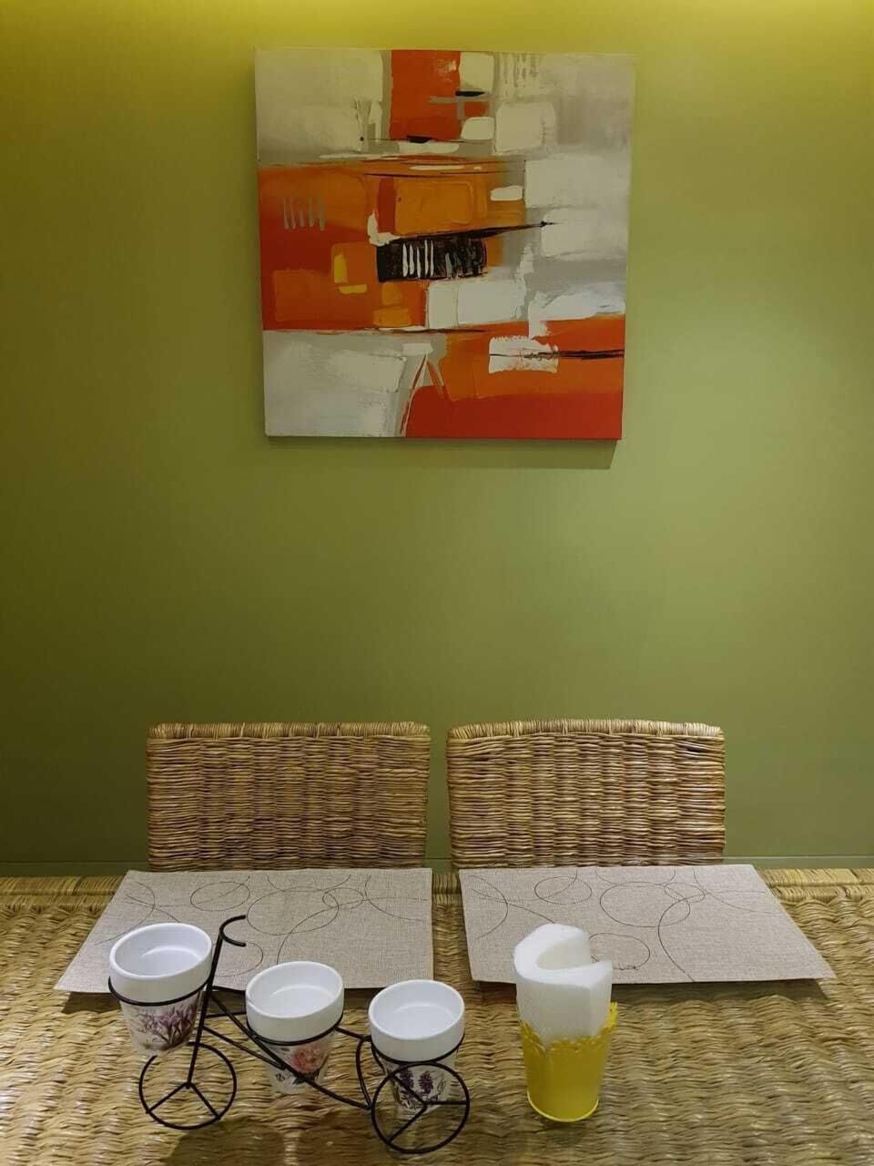 Rustic dining area