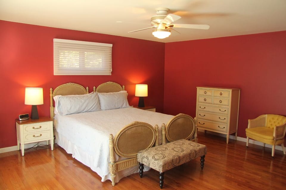 Master bedroom with TV