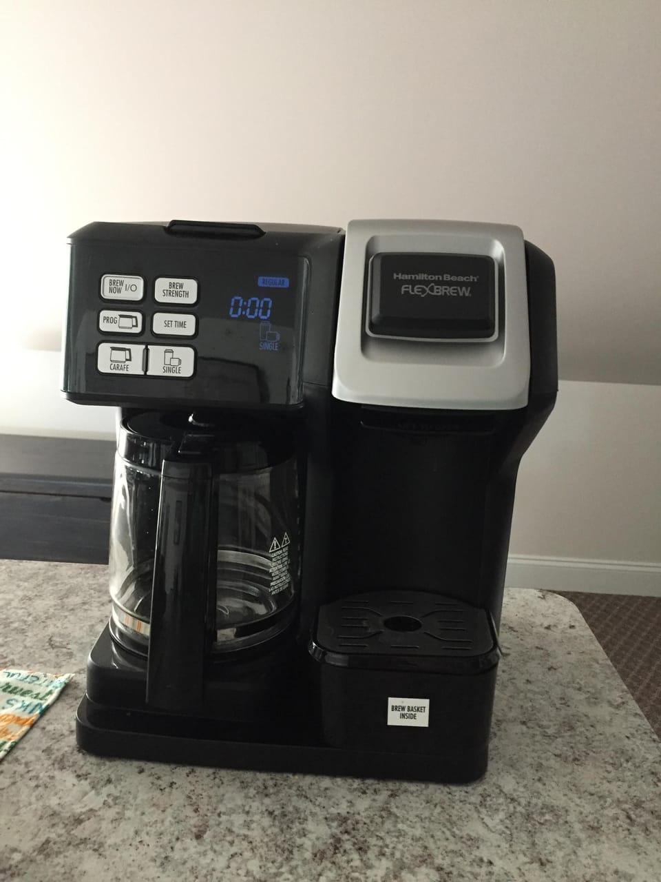 Enjoy brewed coffee or from the Keurig