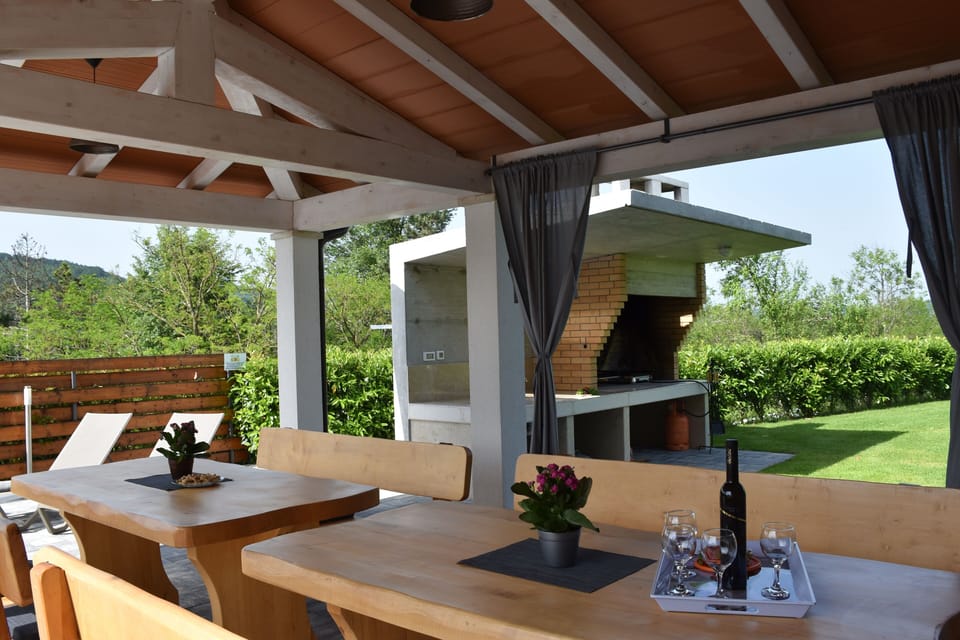Outside place for grill and relax in a peaceful nature