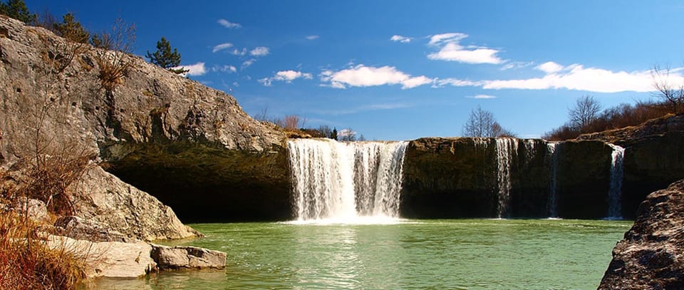 Waterfall Zarecki krov 2 minutes far away (to walk)