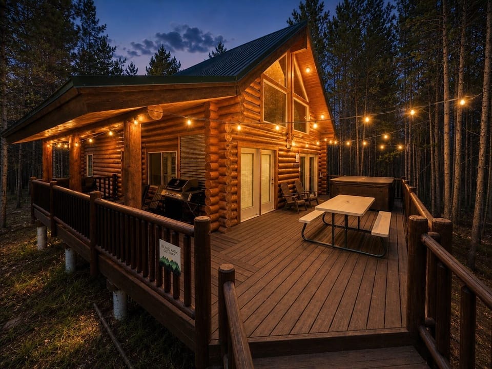 Outside lighting for a cool summer night.