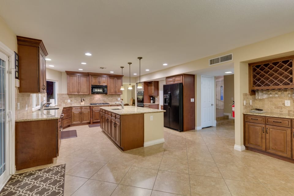 Kitchen from Poker table View