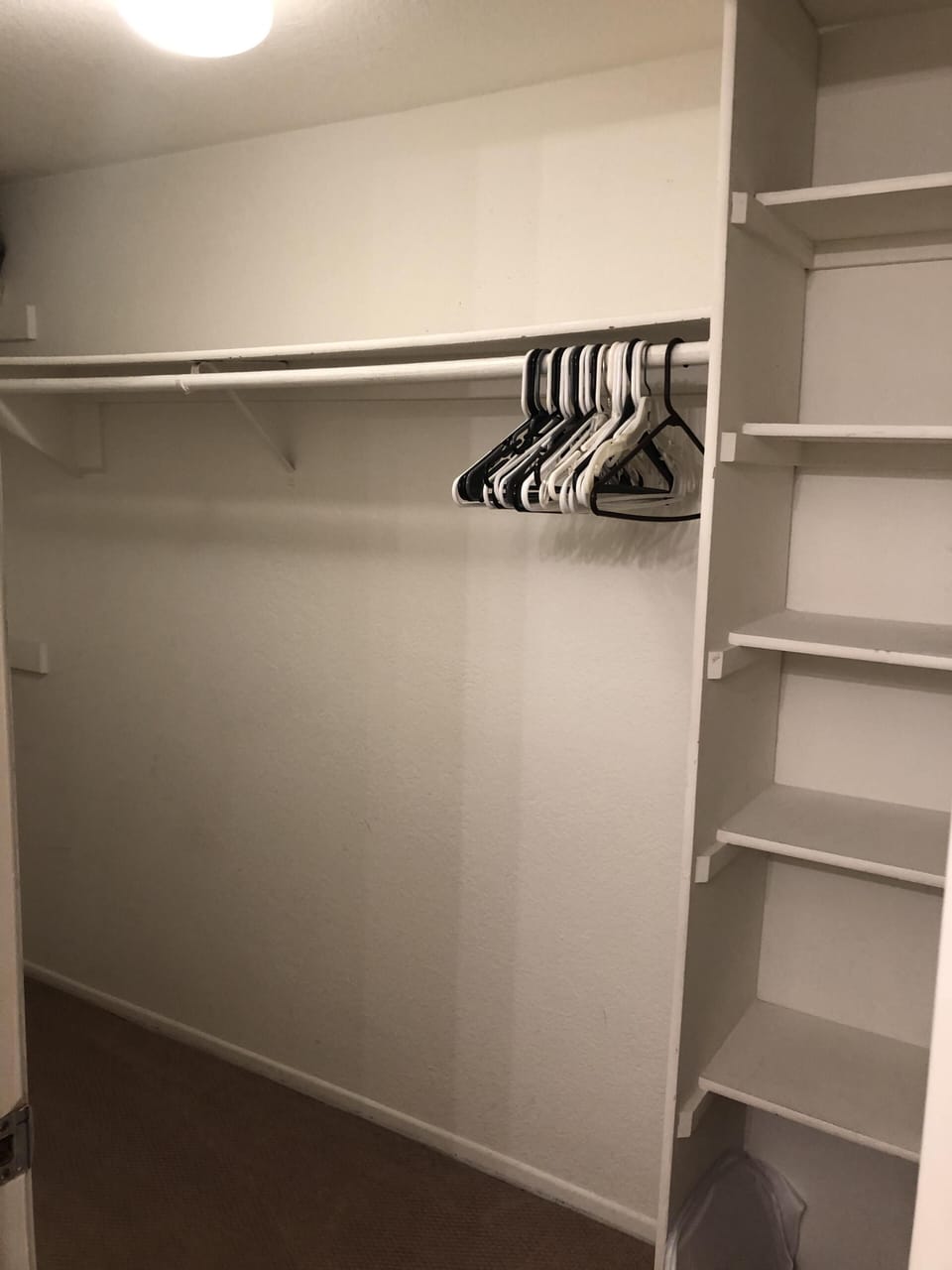 Walk-in closet in both bedrooms