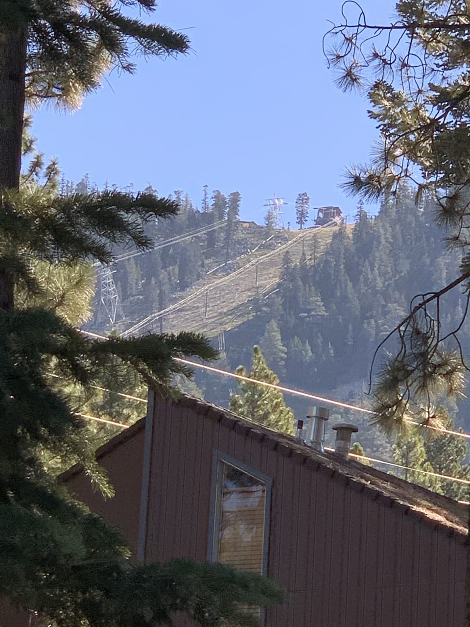 Gunbarrel ski lift - view from the balcony in the summer