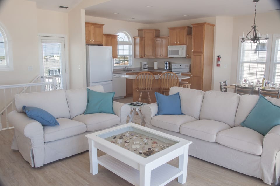 Comfortable Living Room, Always Clean Couch Slip Covers.