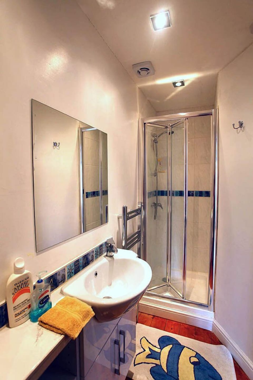 Bathroom with Toilet,  Shower and hand Basin
