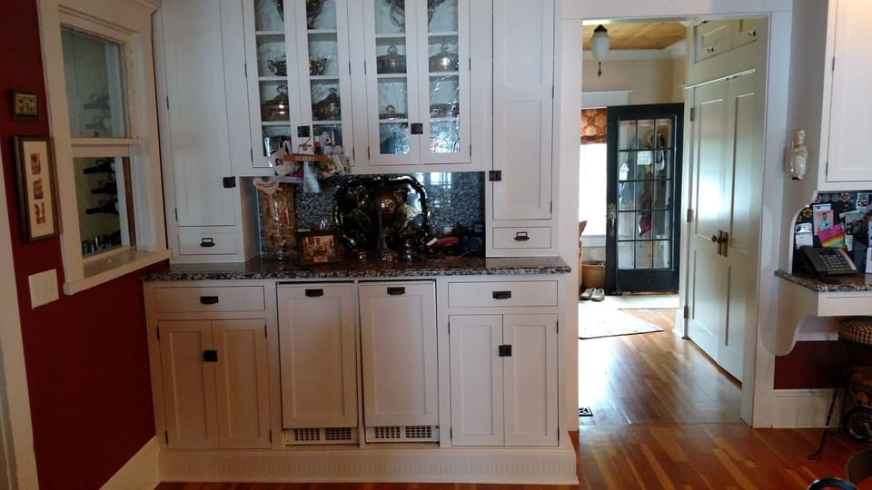 A bar area with all of your beverage needs....except for the actual beverages!