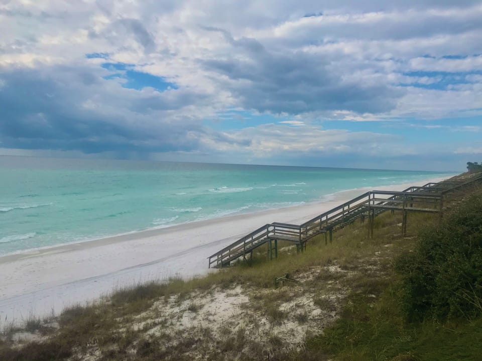 There are seven beach accesses in a .7 mi area, 450 steps to the beach.