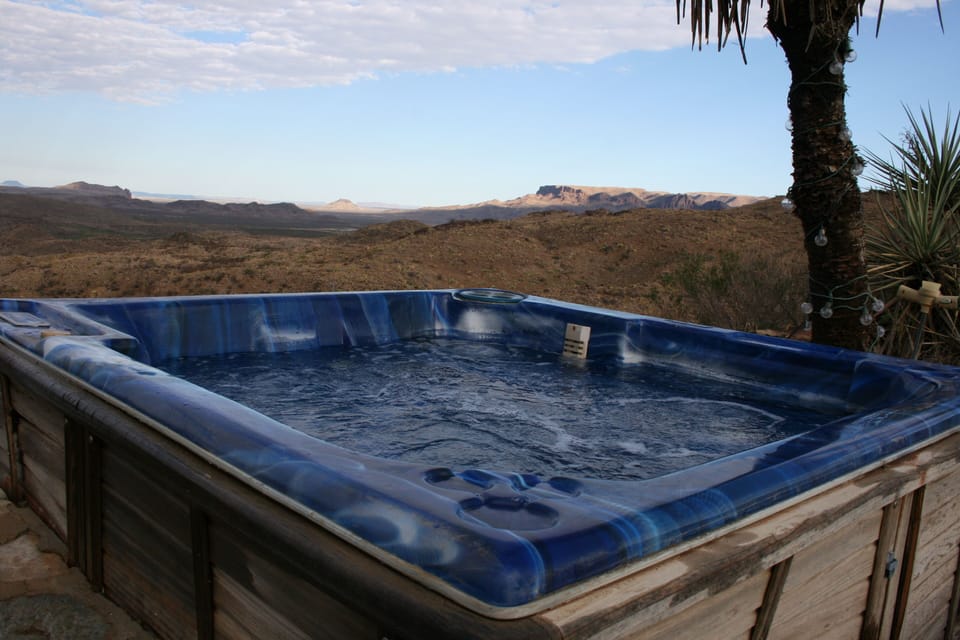 view from the hot tub