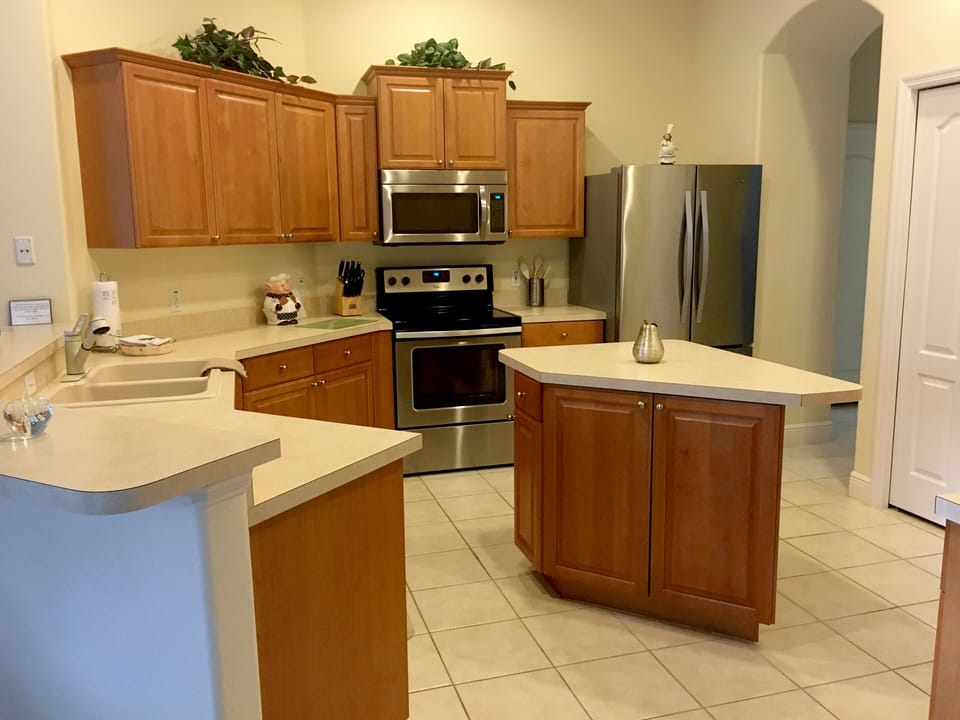 Gourmet kitchen with stainless steel appliances