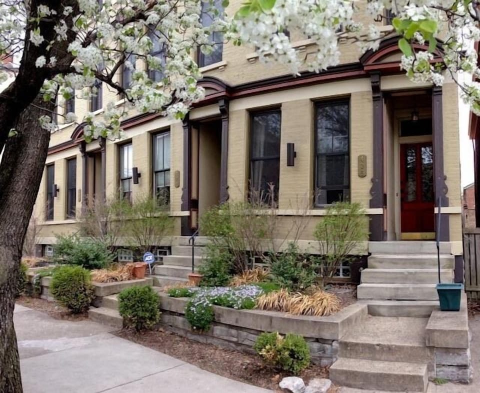 Out the Door to the Right/Left are Pubs, Bistros, Indy Coffee, Stadiums + Cincy