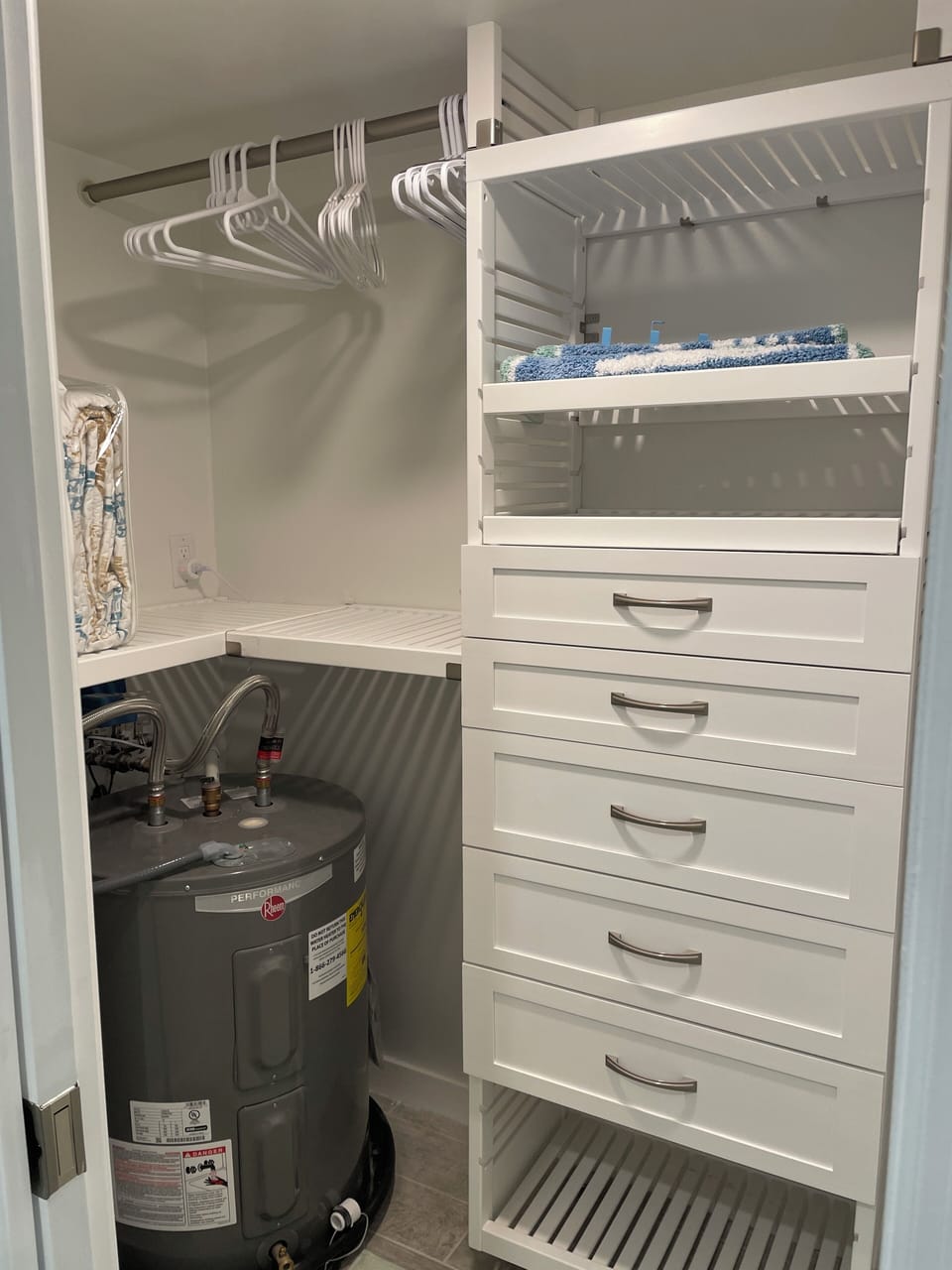 Closet in master bedroom