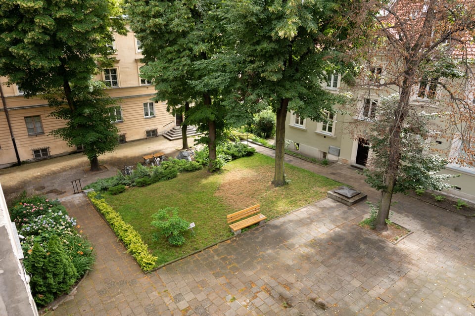 View from the front door of the private courtyard.