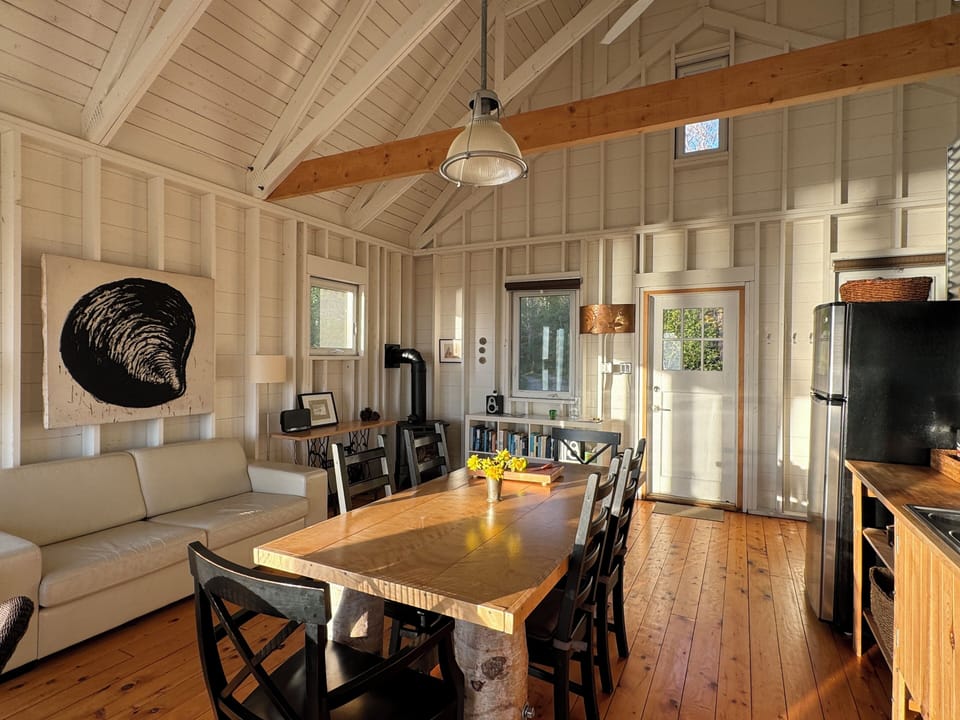 view of dining area and living room